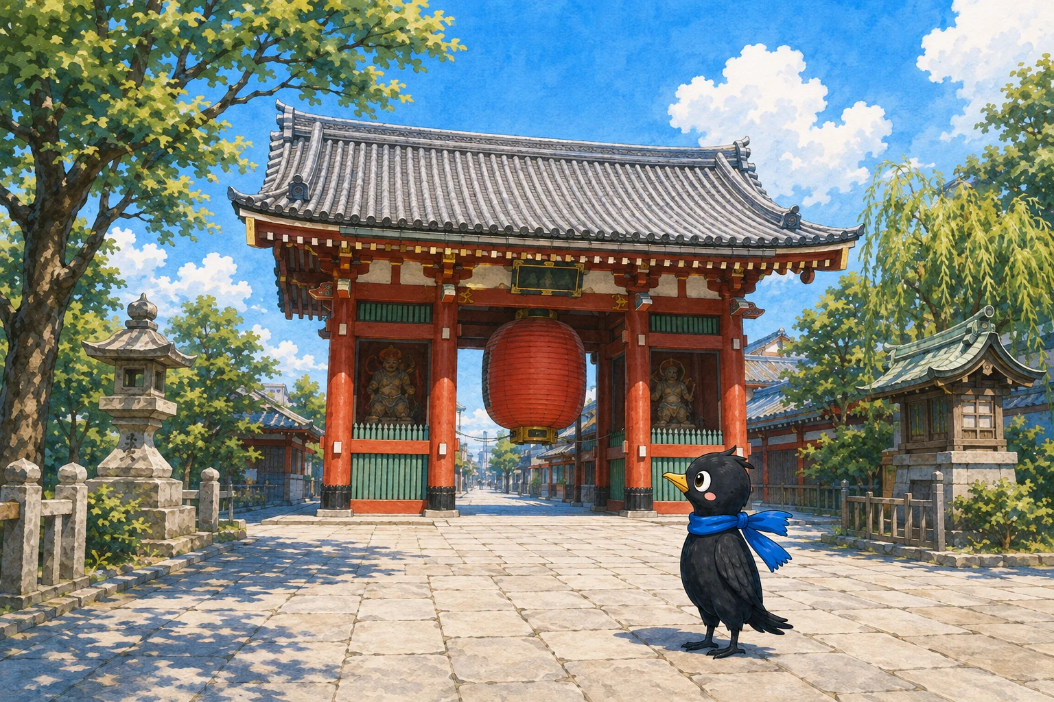 浅草を題材にした物語のイラスト