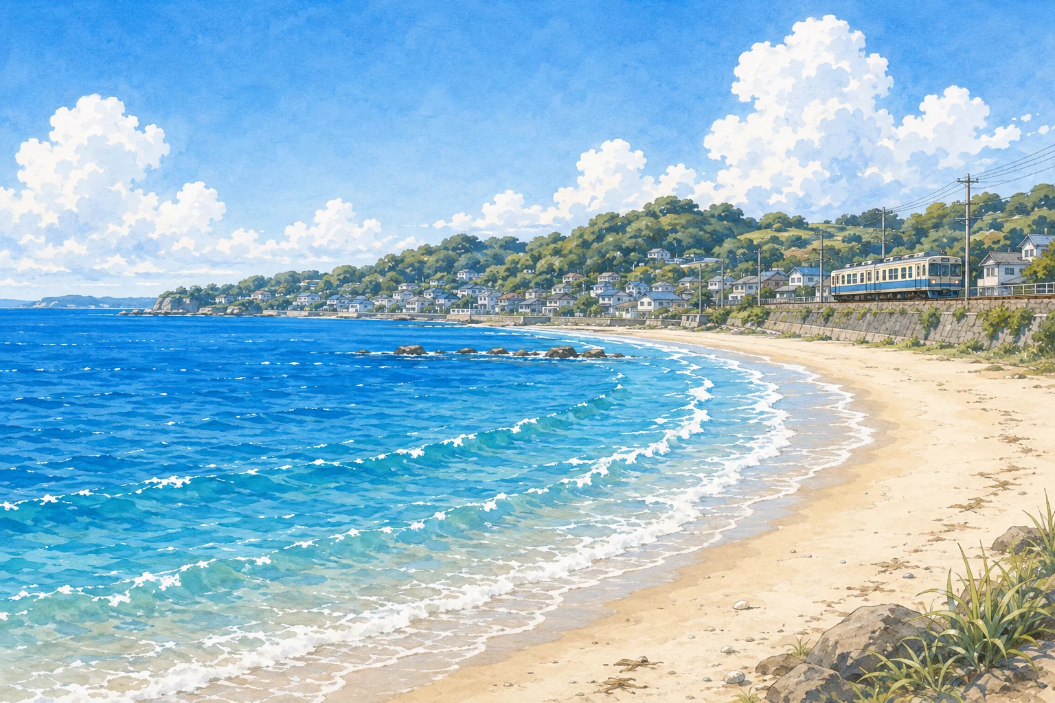 三浦海岸を題材にした物語のイラスト