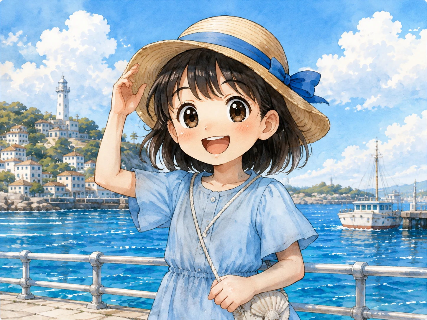 麦わら帽子のなぎさちゃん